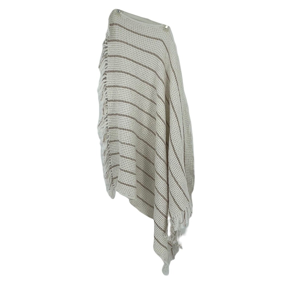 Urban 86 Cozy Tan and White  Striped Throw Blanket 100%‎ Cotton